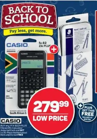 Pick n Pay Casio Buy Any 1FX-82ZA Plus offer