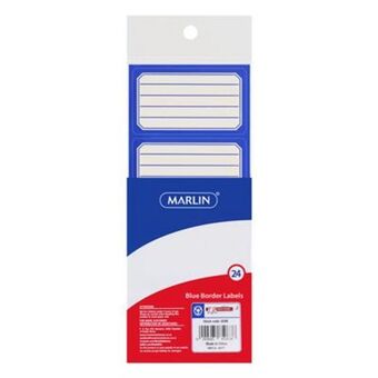 West Pack Lifestyle Blue border school labels with lines 24's offer
