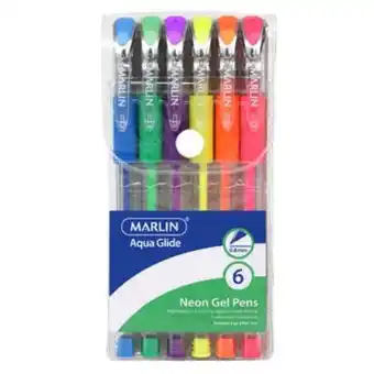 Neo-nib neon gel ink pens 0.8mm 6's assorted