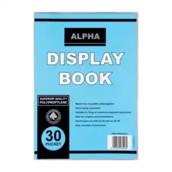 Shoprite Alpha display book 30 pocket offer