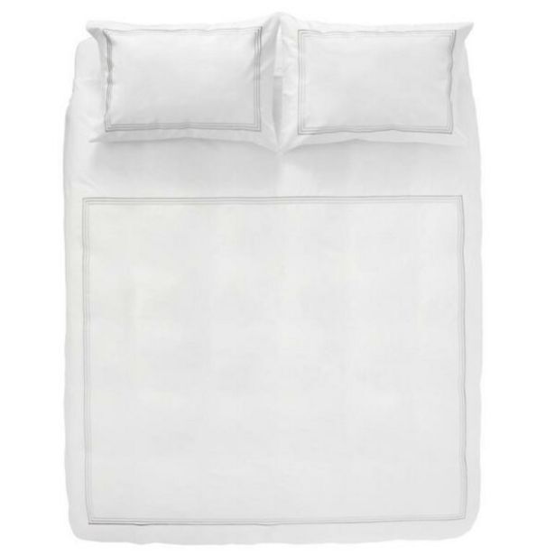 Duvet cover · multi satin · 400tc · 100 cotton · white offer at Miss Lyn