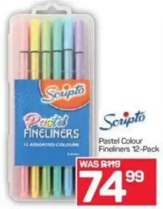 Pick n Pay Scripto Pastel Colour Fineliners 12 Pack offer