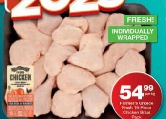 Checkers Farmer's Choice Fresh 16-Piece Chicken Braai Pack offer