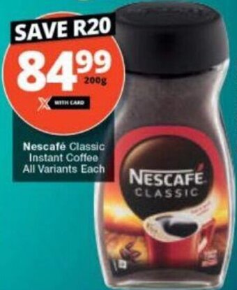 Checkers Nescafé Classic Instant Coffee 200g offer