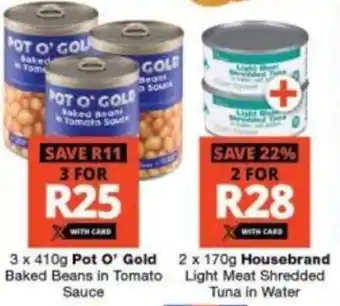 Checkers Pot O' Gold Baked Beans in Tomato Sauce 3 x 410g offer