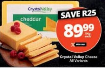 Checkers Crystal Valley Cheese All Variants offer