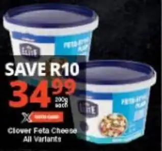 Checkers Clover Feta Cheese All Variants 200g offer