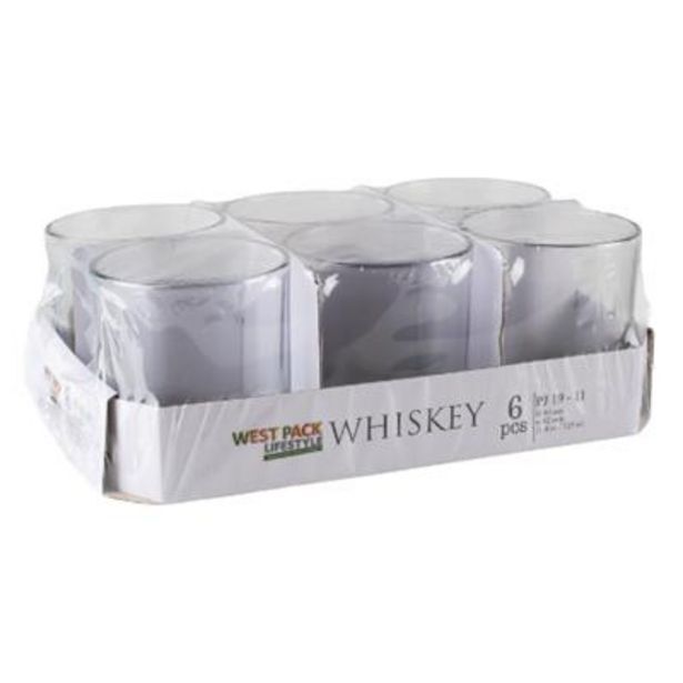 Whiskey glass 325ml 6pc offer at West Pack Lifestyle