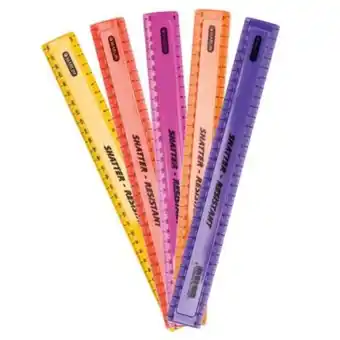Ruler 30cm assorted colour 17g