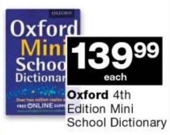 Oxford 4th Edition Mini School Dictionary