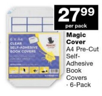 Checkers Magic Cover Clear Self-Adhesive Book Covers A4 - 6 pack offer