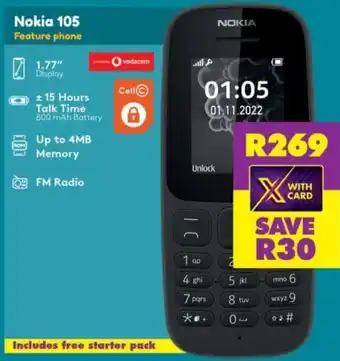 Shoprite Nokia 105 Feature Phone 1,77" offer