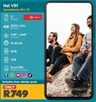 Shoprite Itel V51 Smartphone 4G LTE offer