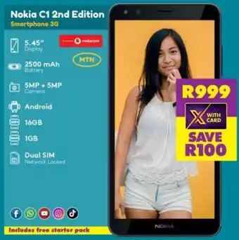 Shoprite Nokia C1 2nd Edition Smartphone 3G 5,45" offer