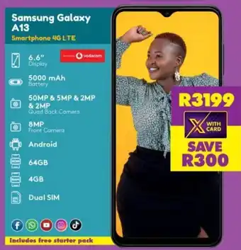 Shoprite Samsung Galaxy A13 Smartphone 4G LTE 6,6" offer