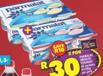 Shoprite Parmalat Smooth Yoghurt 6x100ml offer