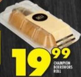 Shoprite Champion Boerewors Roll offer