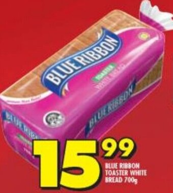 Shoprite Blue Ribbon Toaster White Bread 700g offer