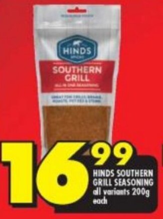 Shoprite Hinds Southern Grill Seasoning 200g offer