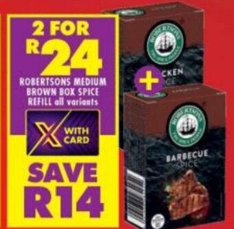 Shoprite Robertsons Medium Brown Box Spice Refill offer