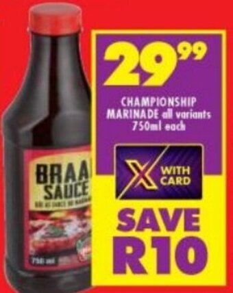 Championship Marinade 750ml