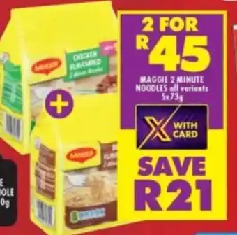 Shoprite Maggi 2 Minute Noodles 2 x 73g offer
