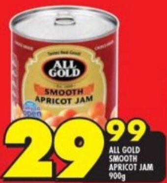 Shoprite All Gold Smooth Apricot Jam 900g offer