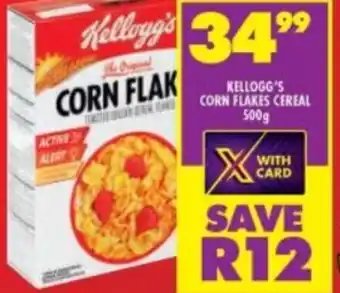 Shoprite Keellogg's Corn Flakes Cereal 500g offer