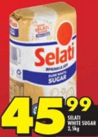 Shoprite Selati White Sugar 2,5kg offer