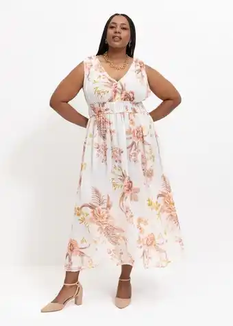 Woolworths Print tie back v-neck maxi dress offer