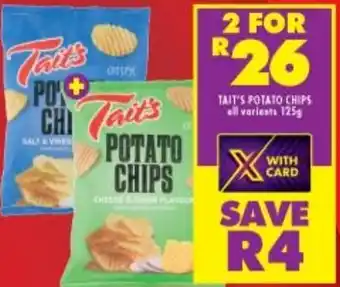 Shoprite Taits Potato Chips 2x125g offer