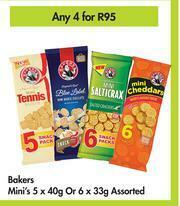 Game Bakers Mini's 5 x 40g Or 6 x 33g (Assorted)-For Any 4 offer