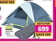 Game Camp Master Dome 300 & Airbed-For Both offer