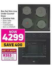Game Defy Box Set Slim Line Under Counter Oven + Slimline Hob offer