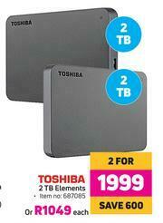 Game Toshiba 2 TB Elements-Each offer
