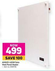 Game Amaze 420W Solo Wall Panel Heater offer