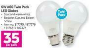 Game Eurolux 6W A60 Twin Pack LED Globes-Per Pack offer
