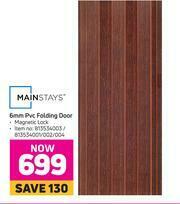 Game Mainstays 6mm PVC Folding Door offer