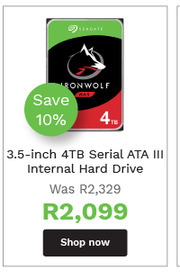 First Shop Seagate Ironwolf 3.5 Inch 4TB Serial ATA III Internal Hard Drive offer