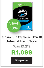 First Shop Seagate Skyhawk 3.5 Inch 2TB Serial ATA III Internal Hard Drive offer