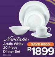 Noritake Arctic White 20 Piece Dinner Set