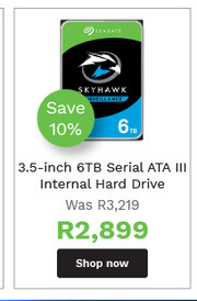 First Shop Seagate Skyhawk 3.5 Inch 6TB Serial ATA III Internal Hard Drive offer