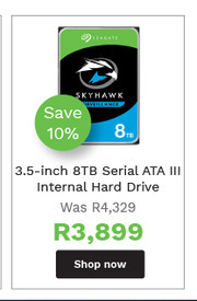 First Shop Seagate Skyhawk 3.5 Inch 8TB Serial ATA III Internal Hard Drive offer