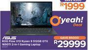 Asus Rog Flow X13 Ryzen 9 512GB GTX 1650Ti 2 In 1 Gaming Laptop