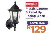 Everyshop Eurolux Plastic Lantern 6 Panel Up Facing Black offer
