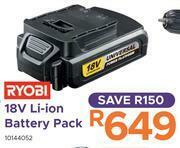 Everyshop Ryobi 18V Li-Ion Battery Pack offer