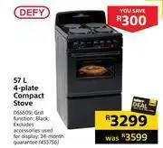 Builders Warehouse Defy 57l 4 plate compact stove offer