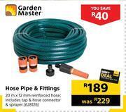 Builders Warehouse Garden master hose pipe & fittings offer