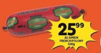 Shoprite Al'Amien French Polony 500g offer