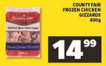 Shoprite County Fair Frozen Chicken Gizzards 400g offer